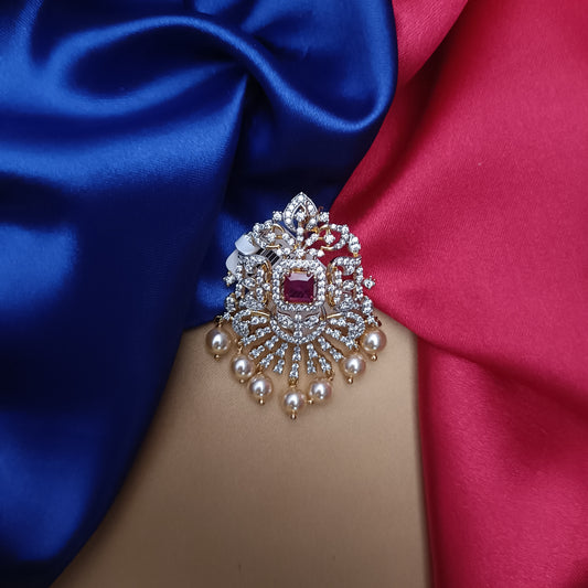 Beautiful GJ Pendent In Ruby Stone