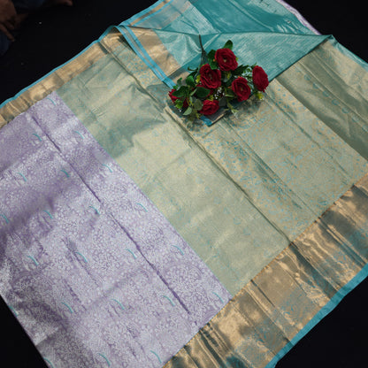 Semi kanchi pattu tissue 2 Gram Gold Sarees🛍️