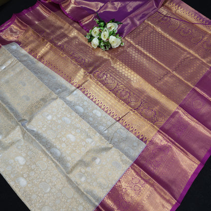 Semi Kanchi Pattu Tissue Saree