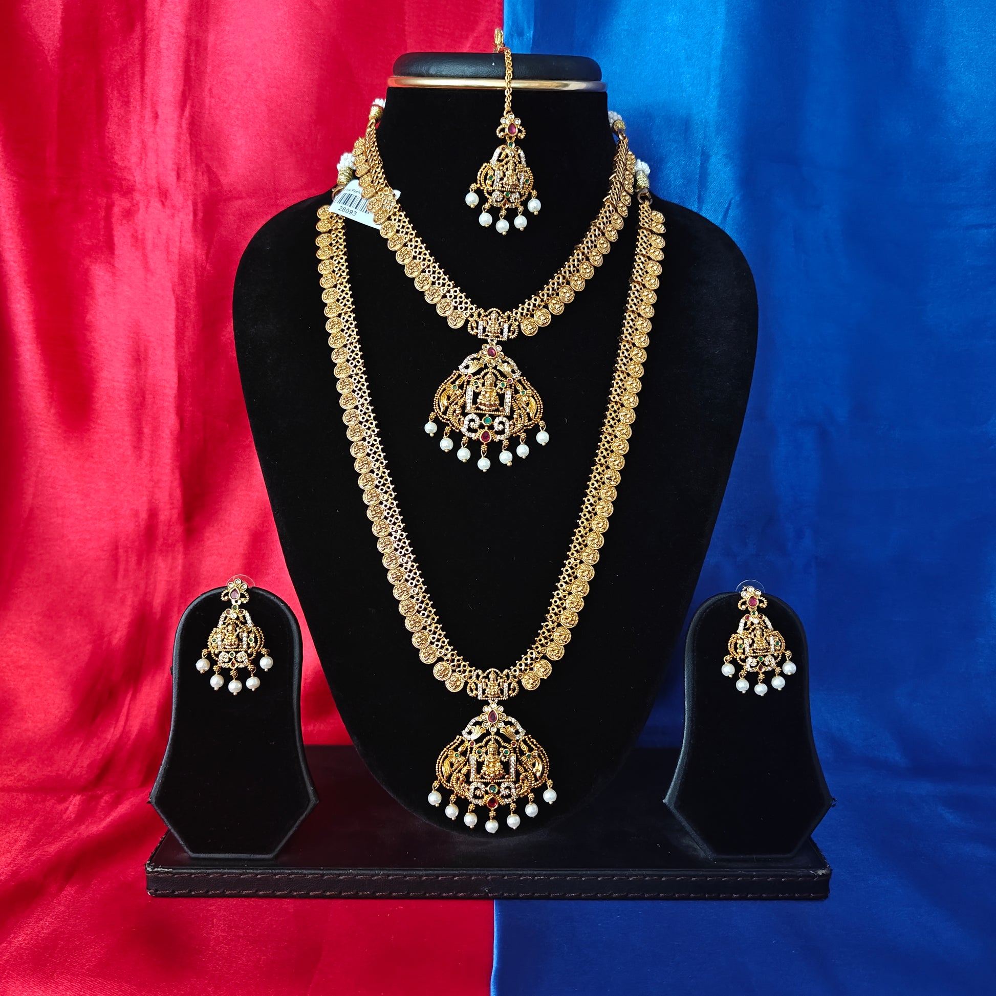 Beautiful Nakshi Combo Set With Laxmi Idol - Ambica Wedding Mall