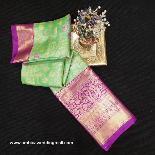 2 Gram gold zari semi kanchi pattu sarees ✨️