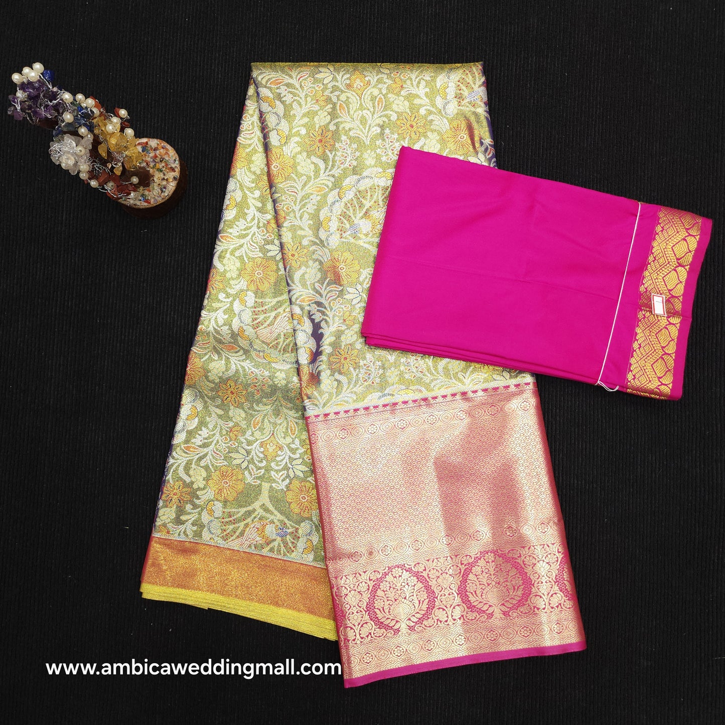 Buy Stunning Kanchi pattu mix Lehenga [Free Size]