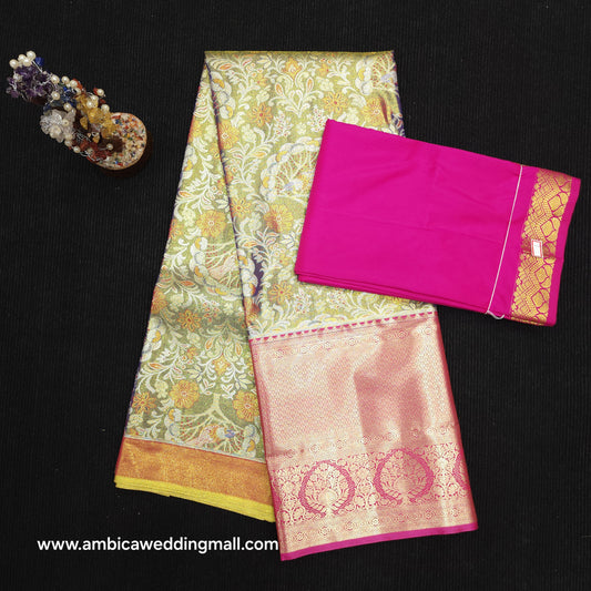 Buy Stunning Kanchi pattu mix Lehenga [Free Size]