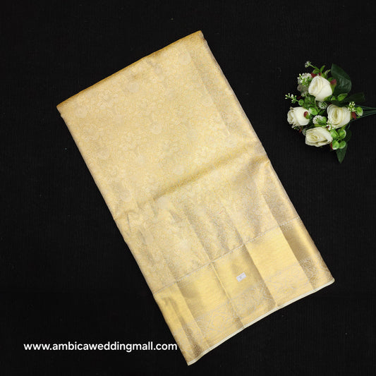 Pure 2G Jariwarp Brocade Handloom Tissue Sarees