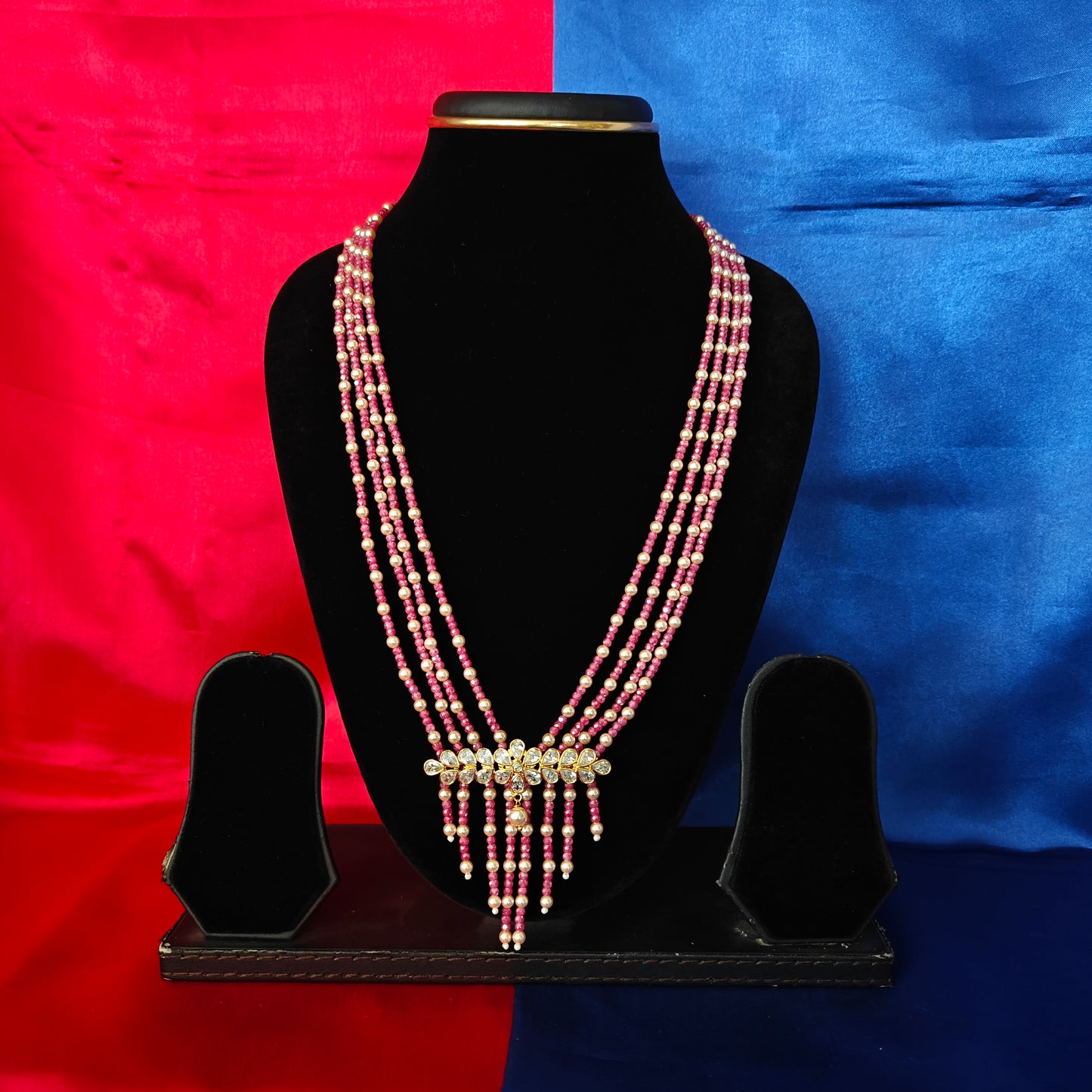 Beautiful Honex Necklace In Ruby Colour