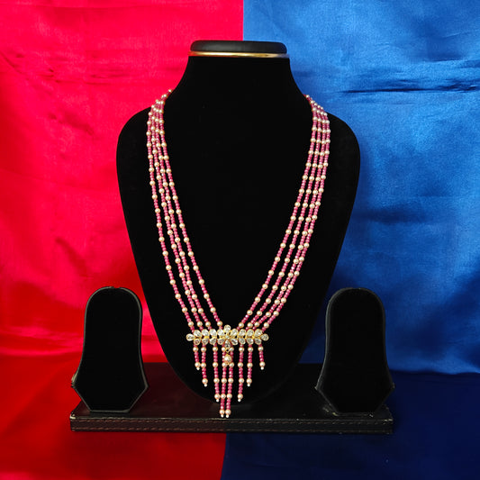 Beautiful Honex Necklace In Ruby Colour
