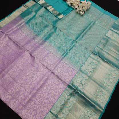 Pure German Silver Zari Pattu Saree