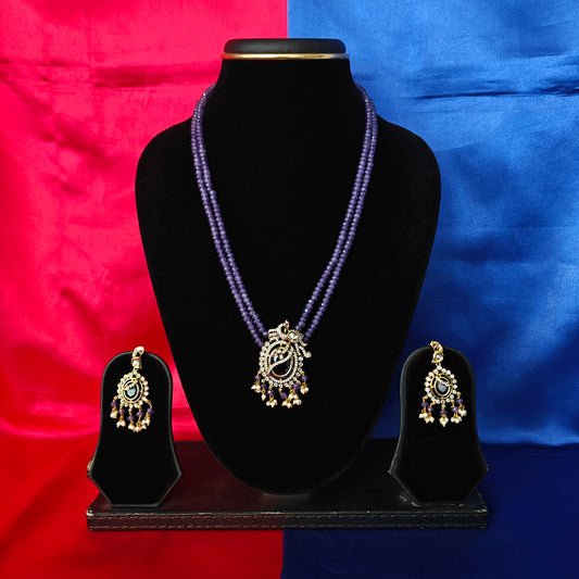 Beautiful Honex Necklace In Purple Colour