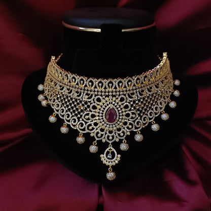 Beautiful CZ Ruby Choker