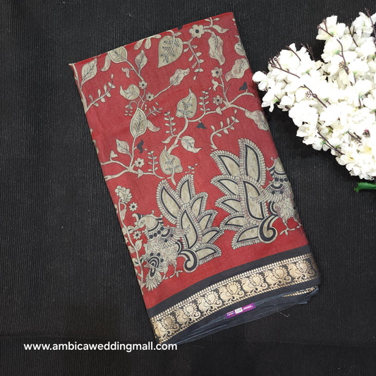 Kalamkari Dola Silk Saree