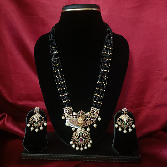 Beautiful Black Crystal Raani Haaram