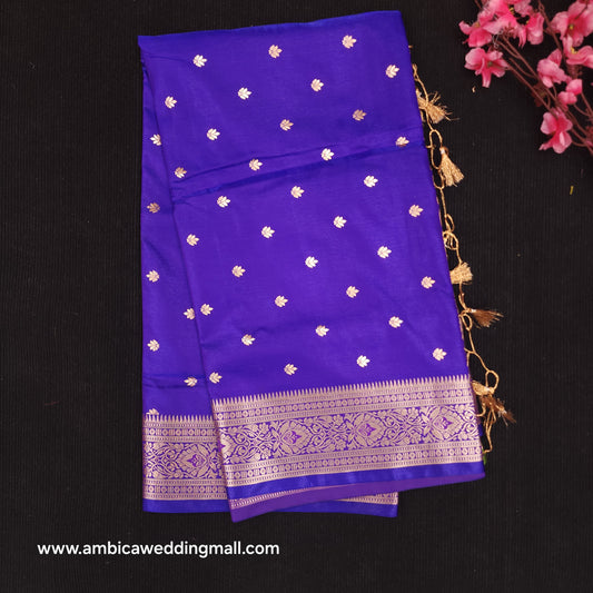 Semi Katan Banarasi Butta Saree - K1250