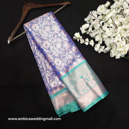 Banaras fancy Pastel combination sarees 😍