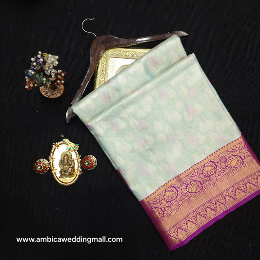 Semi kanchi pattu tissue 2 Gram Gold Sarees🛍️