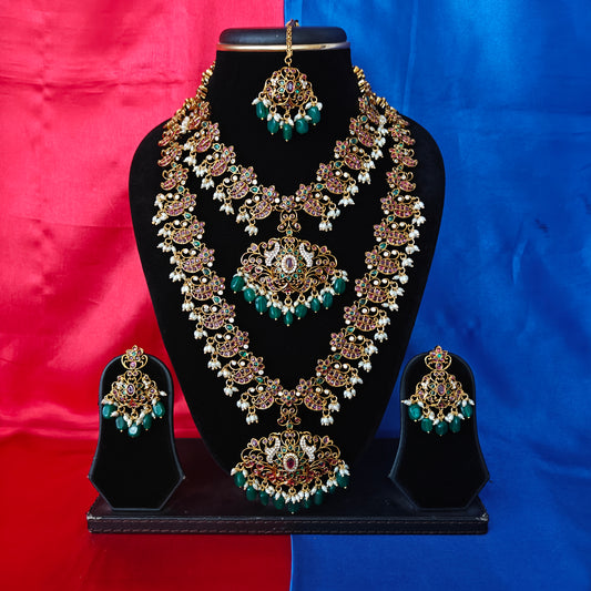 Beautiful Jadau Kundan Combo Set