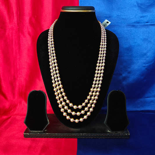 Beautiful Pearls Mala With Lavender Coloured Honex