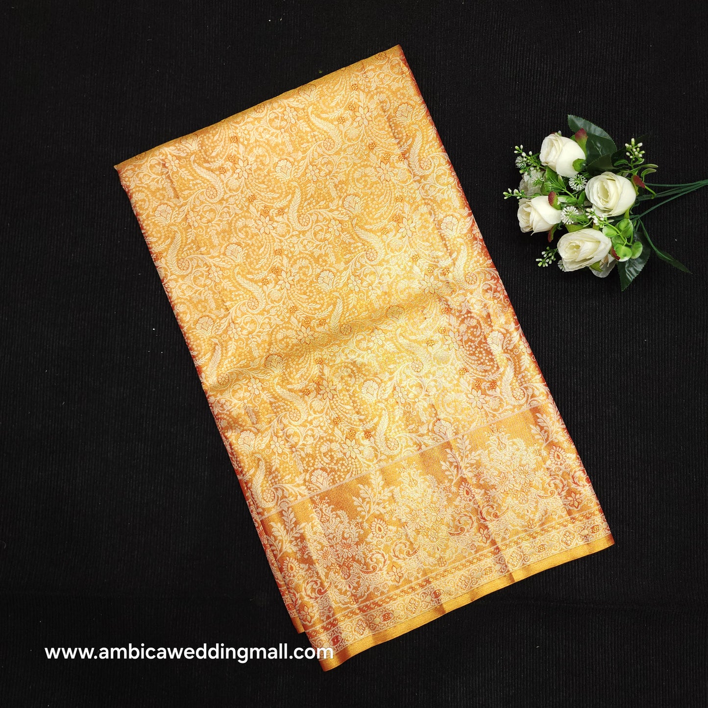 Pure 2G Jariwarp Brocade Handloom Tissue Sarees