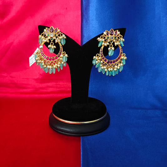 Beautiful Jadau Kundan Chandbali Earring