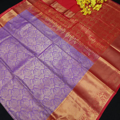 Special Lavender Semi Kanchi Pattu Saree