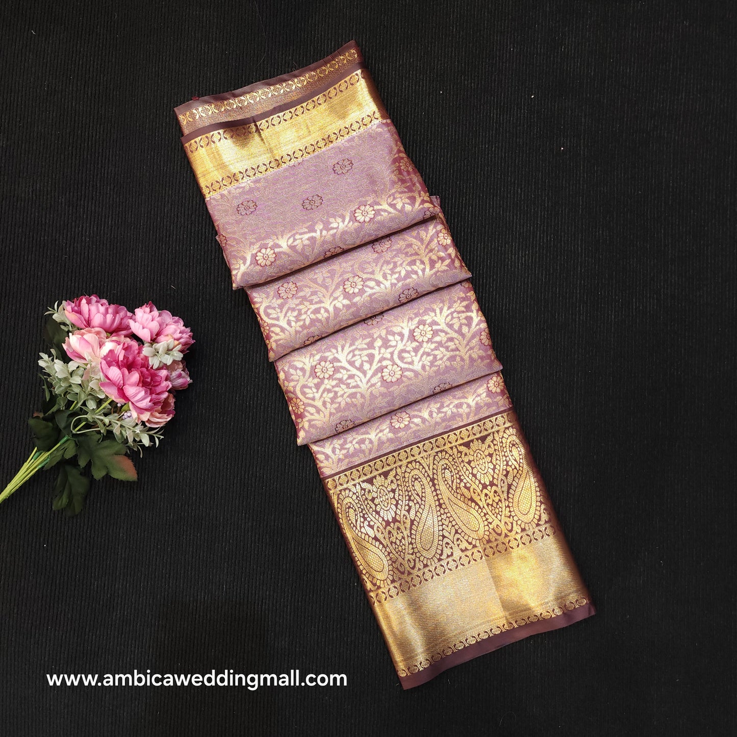 Resham Brocade Semi Kanchi Pattu Saree