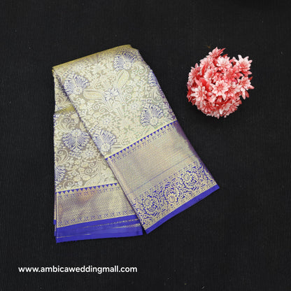 ✨️Semi Kanchi Pattu One Gram Gold Saree💫