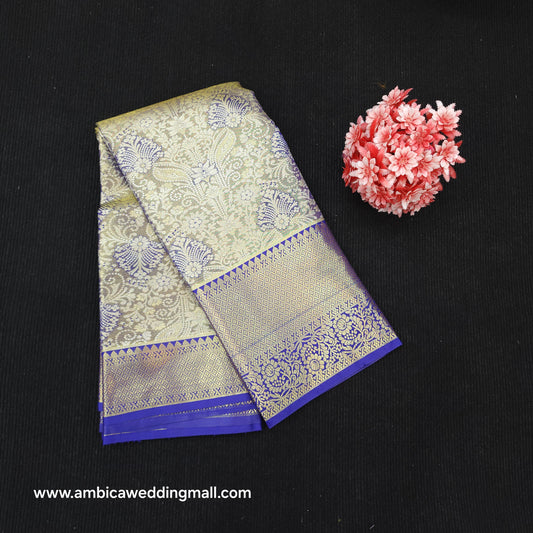 ✨️Semi Kanchi Pattu One Gram Gold Saree💫