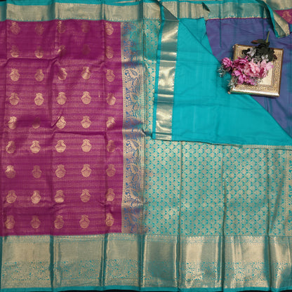 Vintage Checks Kanchi Pattu Trending Saree