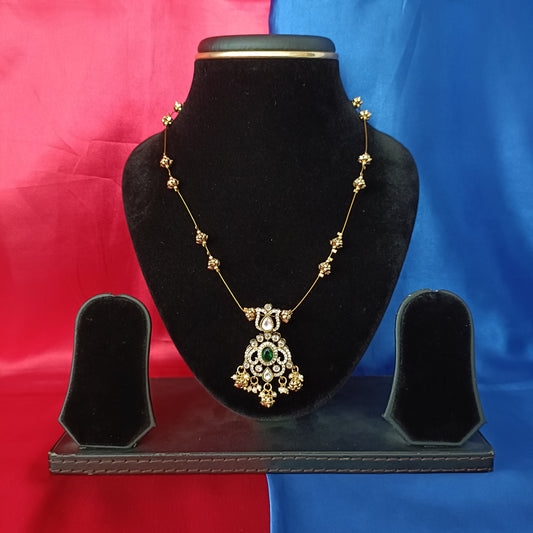 Beautiful Invisible Chain In Green Stone