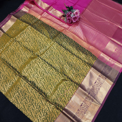 Resham Brocade Semi Kanchi Pattu Saree