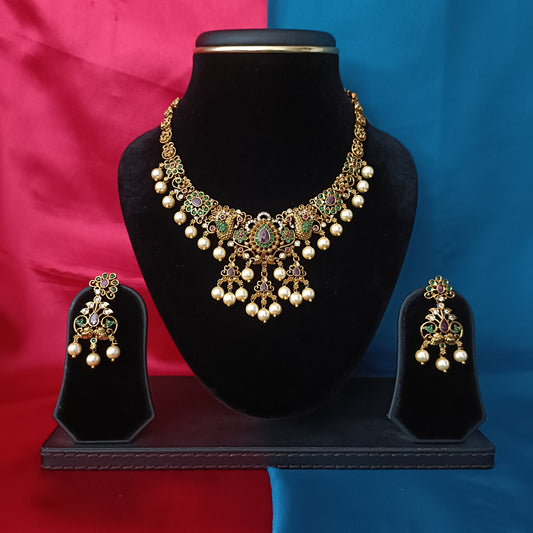 Beautiful Nakshi Short Necklace