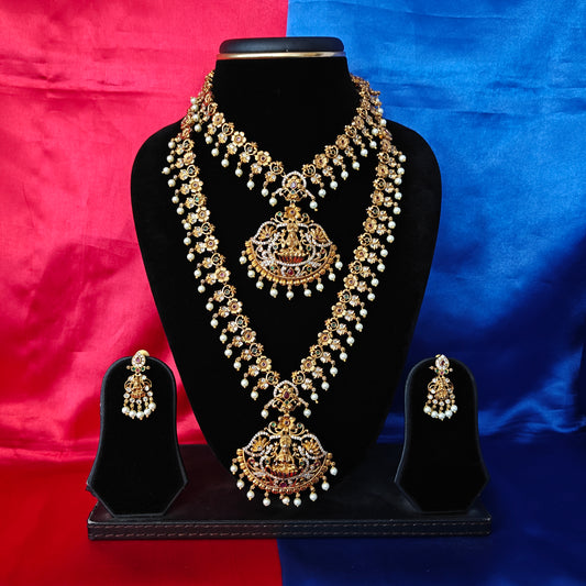 Beautiful Nakshi Combo Set With Laxmi Idol