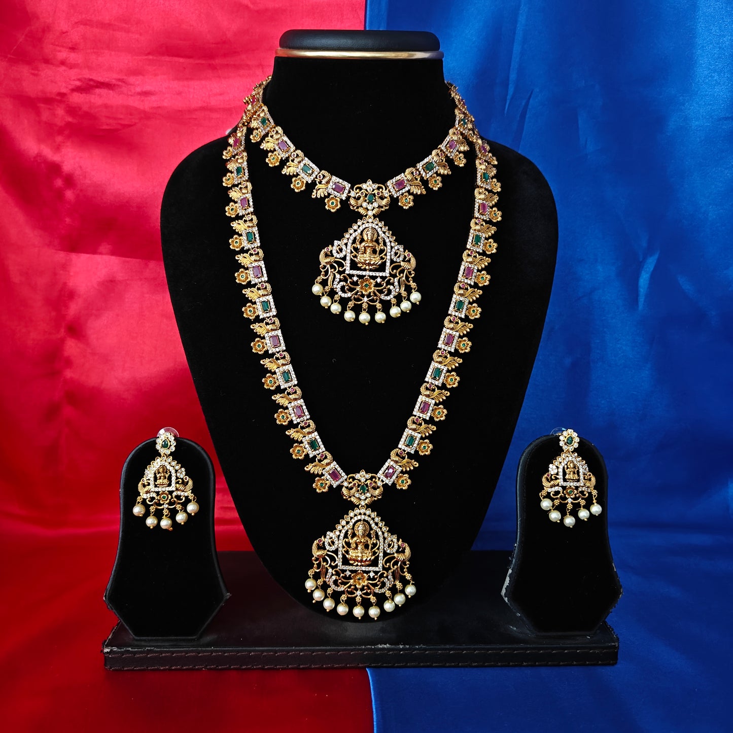 Beautiful Nakshi Combo Set With Laxmi Idol