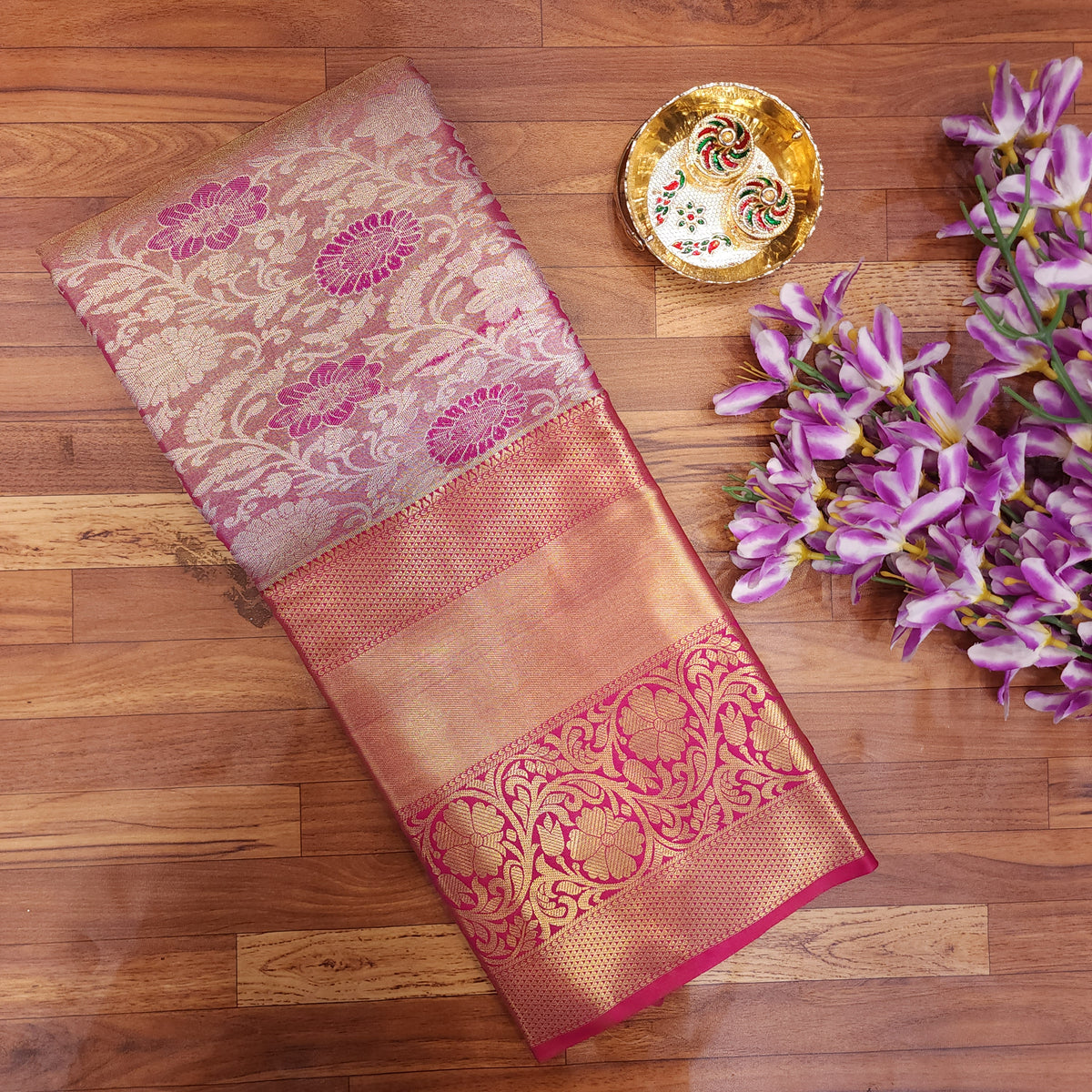 1 Gram Gold Semi Pattu Saree