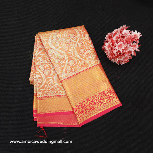 ✨️Semi Kanchi Pattu One Gram Gold Saree💫