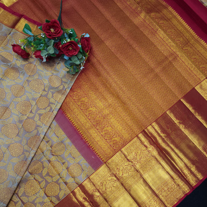 Pure Resham Bridal Kanchi Pattu Handloom Saree
