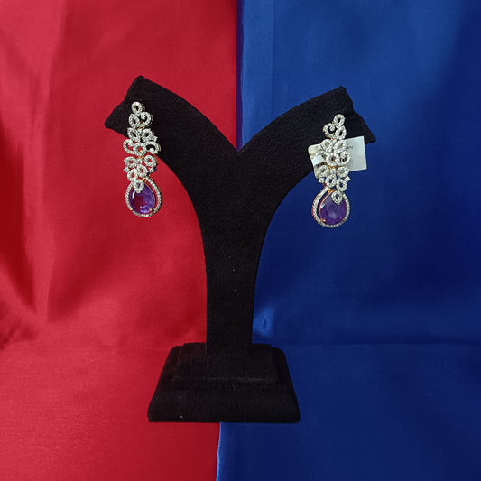 Beautiful GJ Earings In Lavender Stone