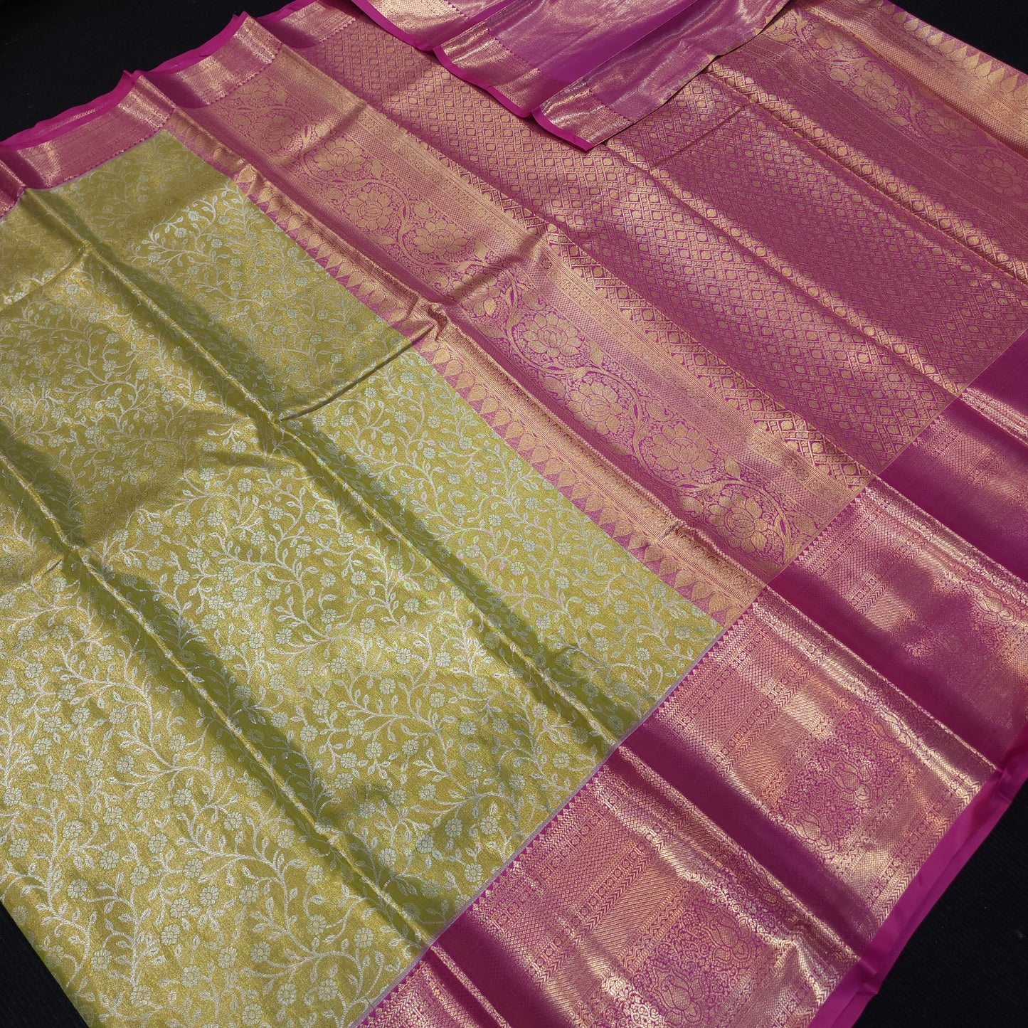 Semi Kanchi Pattu Tissue Sarees