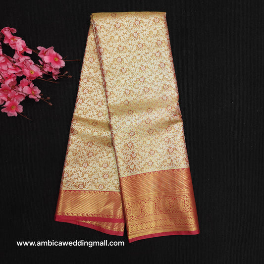✨️Semi Kanchi Pattu One Gram Gold Saree💫