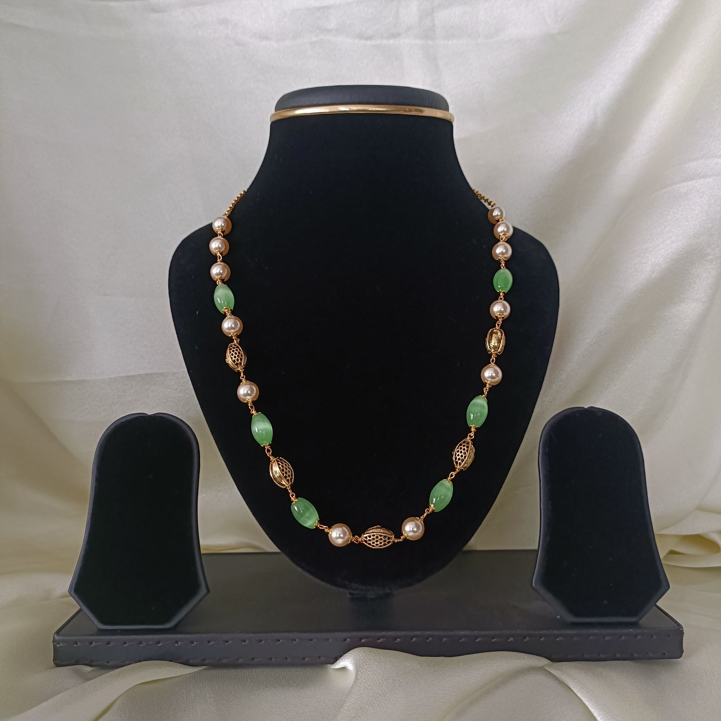 Simple and elegant Pista Green Beaded Jewellery