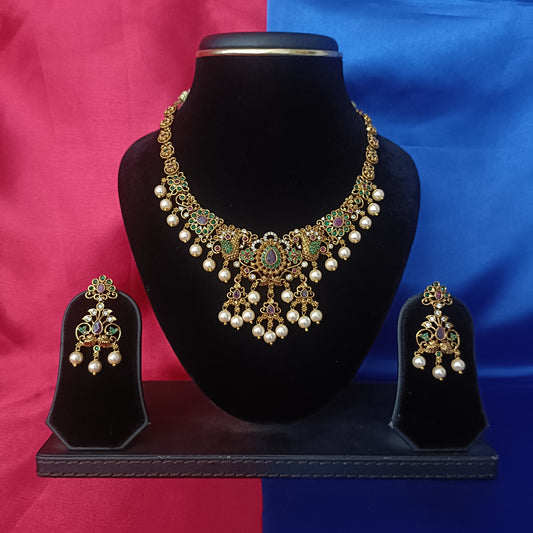 Beautiful Nakshi Short Necklace