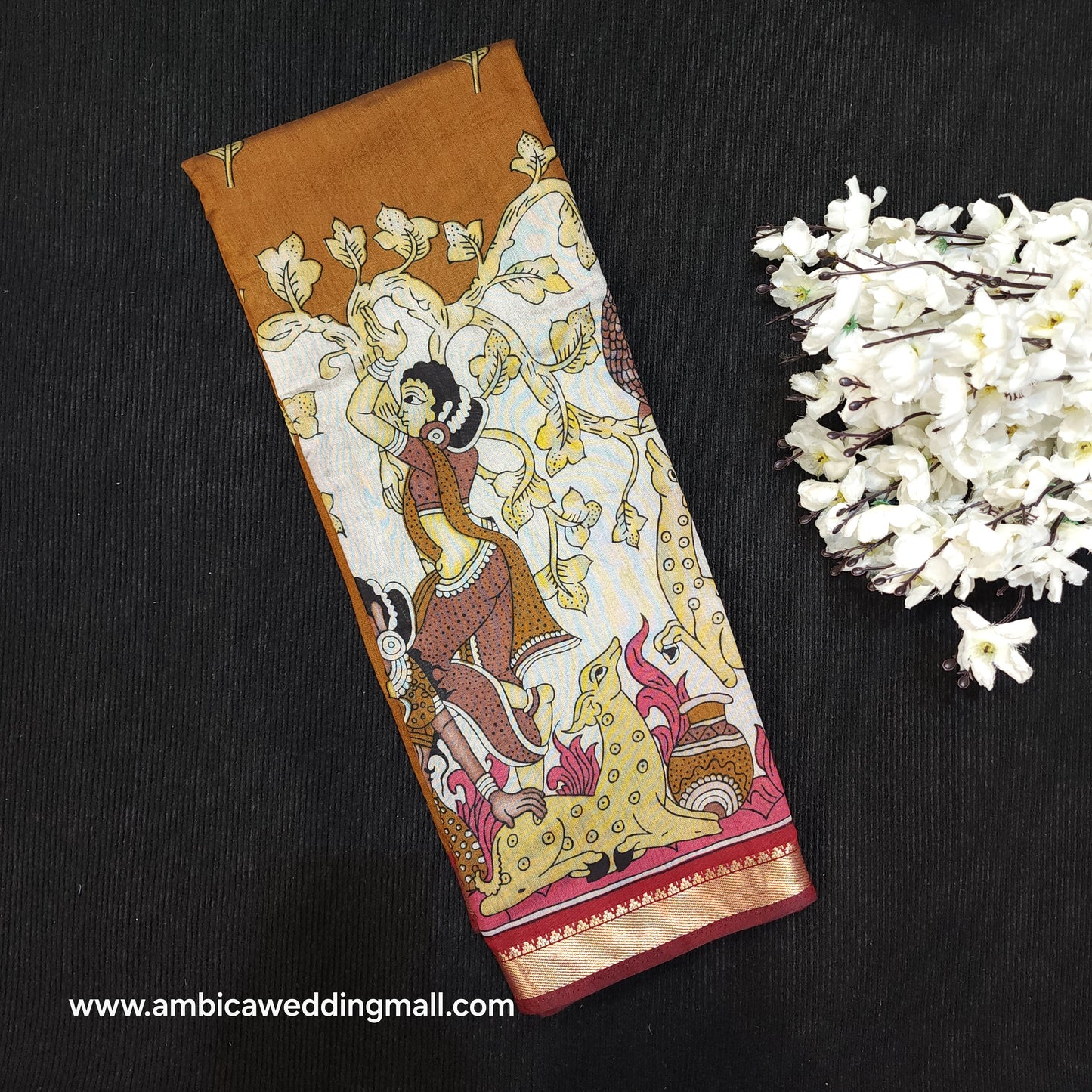 Kalamkari Dola Silk Saree