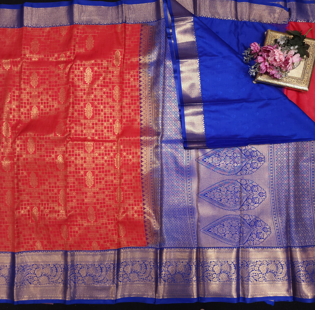 Vintage Checks Kanchi Pattu Trending Saree
