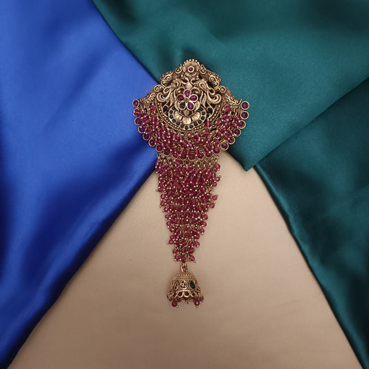Elegant Short Jada With Red Crystals