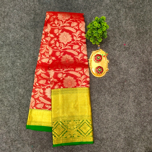 Kanchi Pattu Bridal Pure Zari Saree