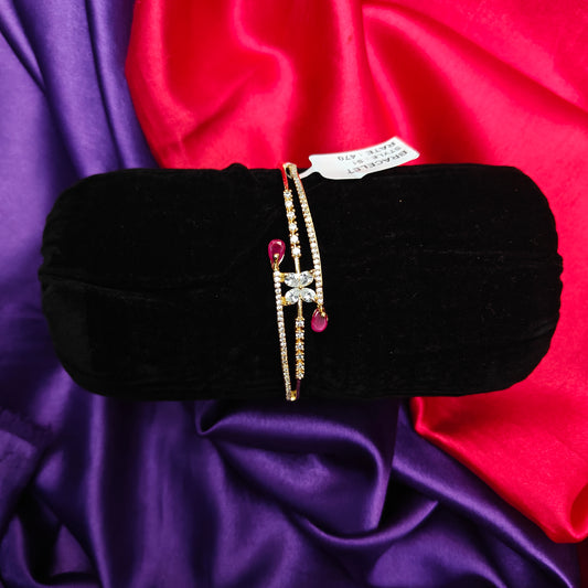 Beautiful Gold Bracelet In Ruby Stone