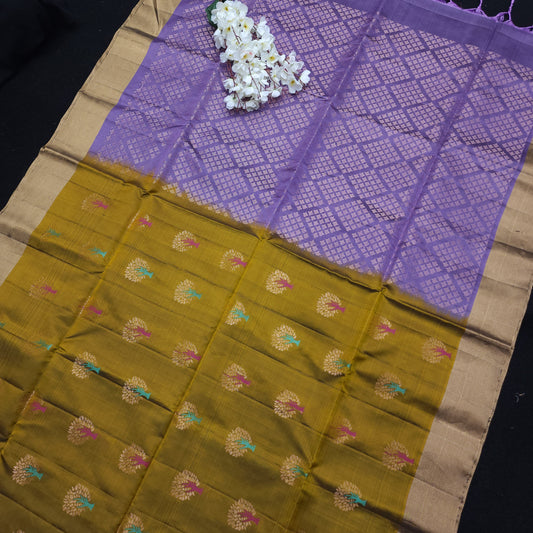 Handloom Kanchi Pattu Butta Light Weight Saree