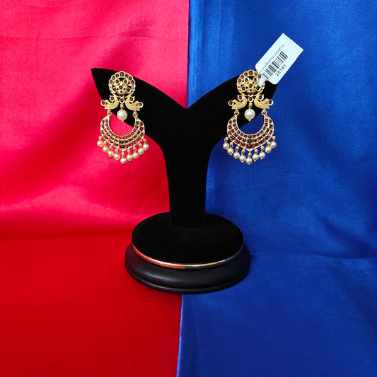 Beautiful Chandbali Earring In Multi Colour Stone