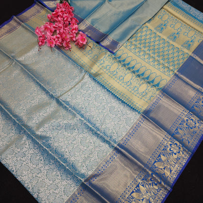 ✨️Semi Kanchi Pattu One Gram Gold Saree💫