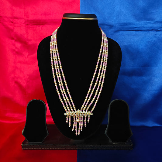 Beautiful Honex Necklace In Baby Pink Colour