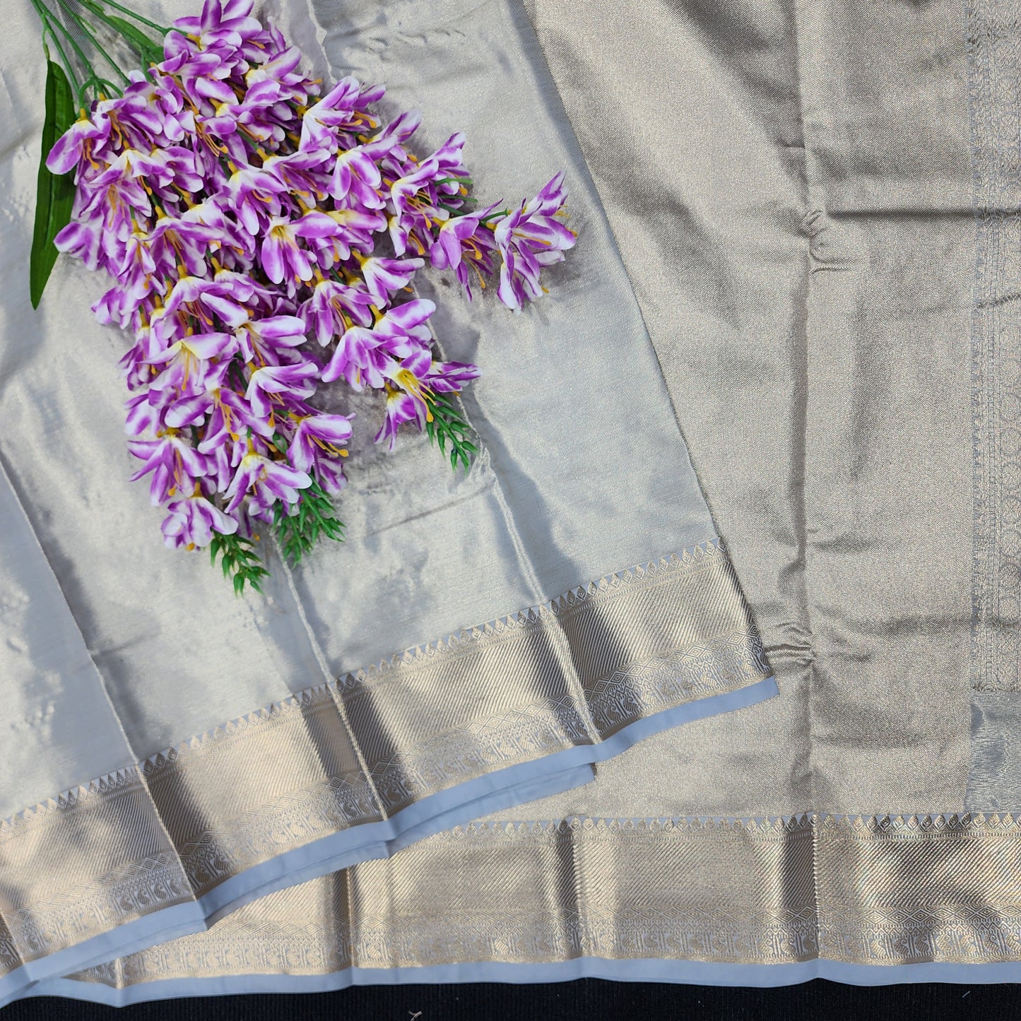 Banaras fancy plain tissue sarees